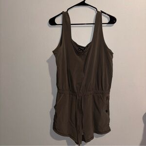 PrANa Olive Utility Romper Size M